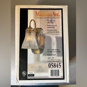 Madison Avenue Lighting & Fan Company Polished Frosted Glass Vanity Fixture